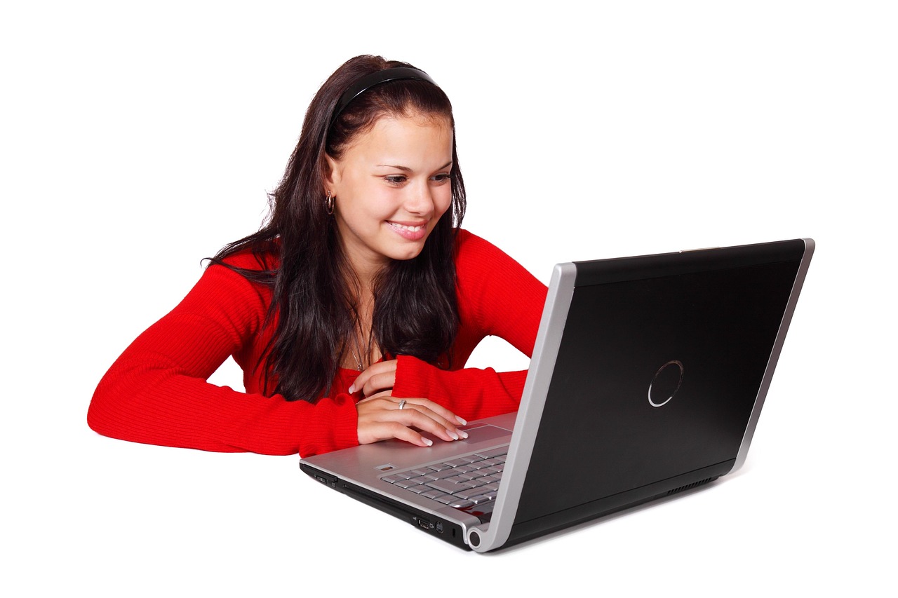 beautiful, business, computer, female, girl, internet, isolated, laptop, notebook, office, people, smile, student, web, woman, work, young, web design, student, student, student, student, student